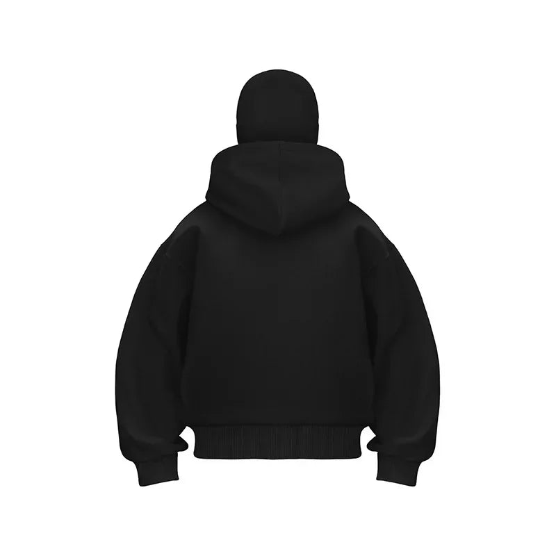 Balaclava double hooded sweatshirt