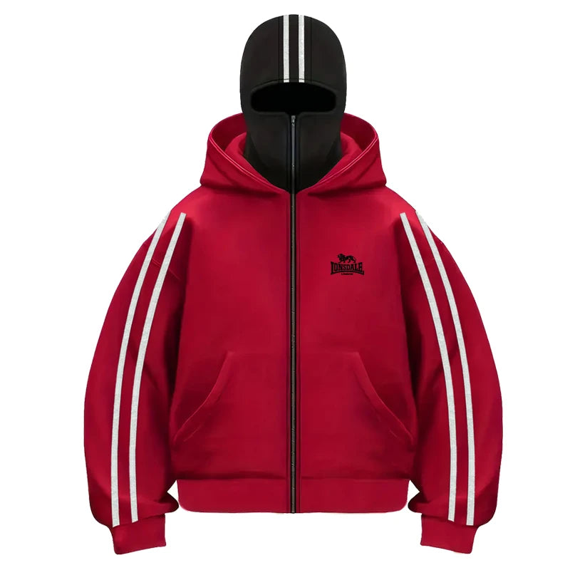 Balaclava double hooded sweatshirt