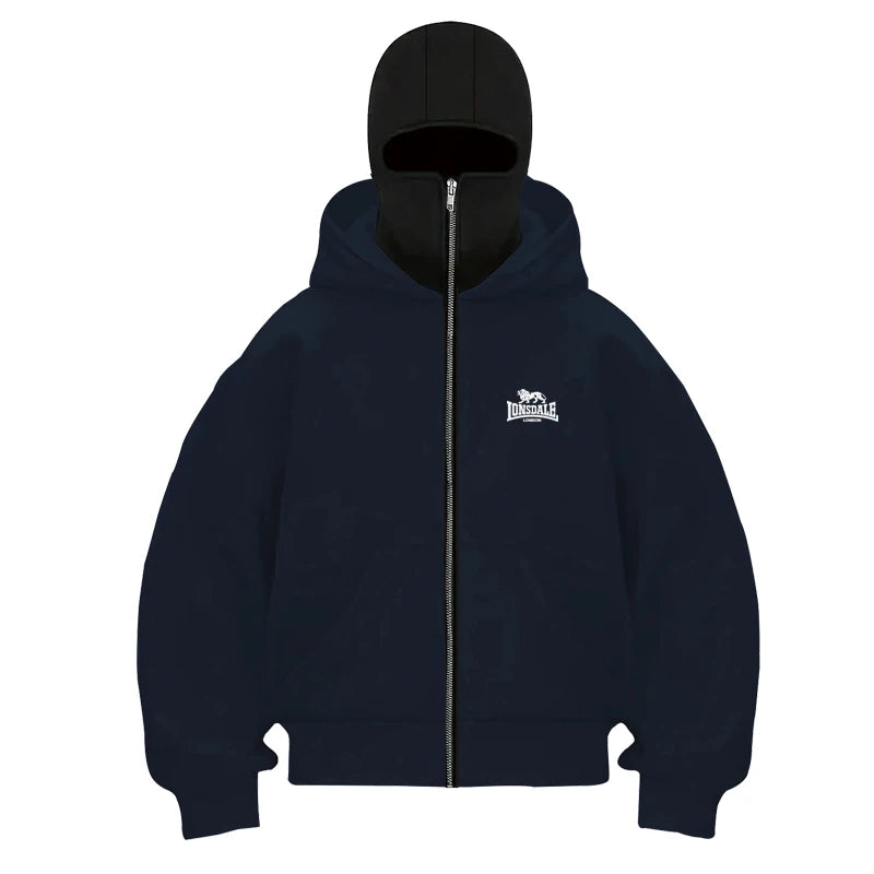 Balaclava double hooded sweatshirt