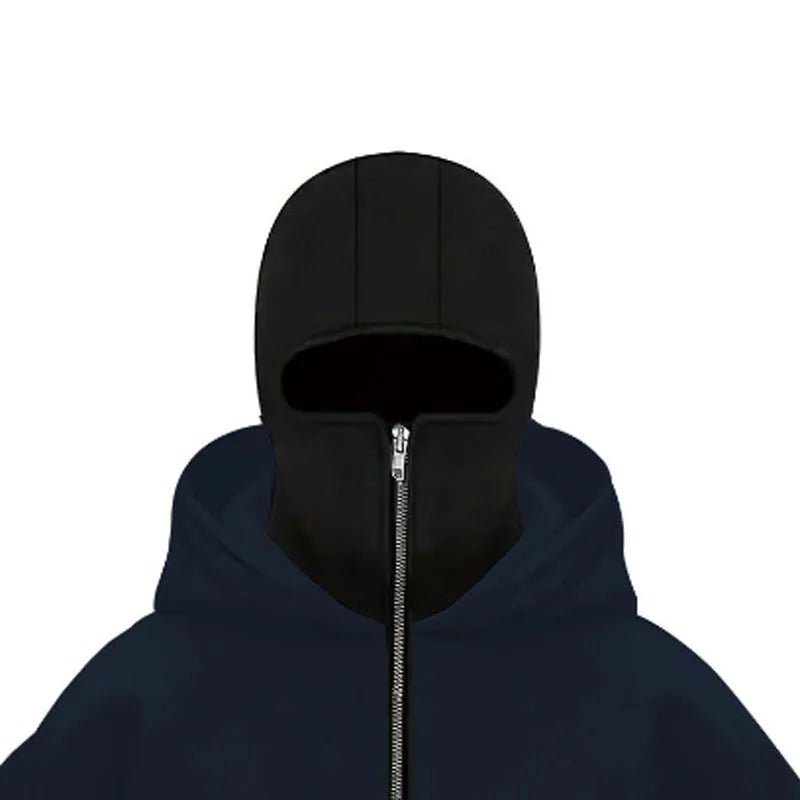 Balaclava double hooded sweatshirt