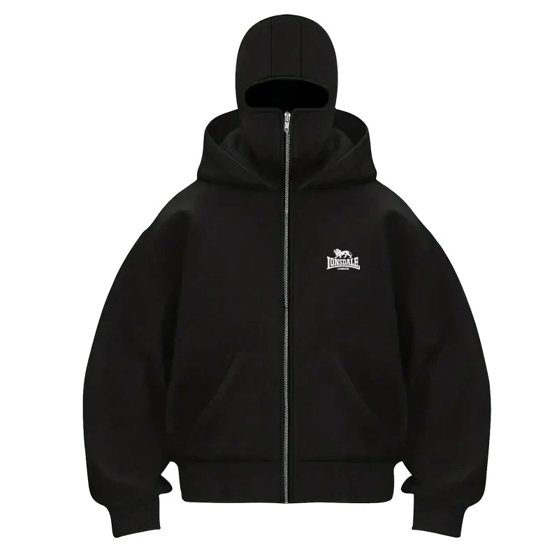 Balaclava double hooded sweatshirt