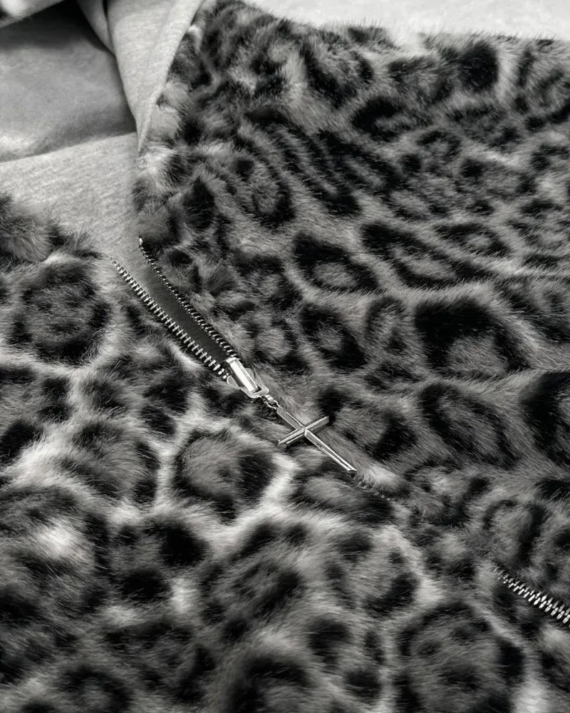 Two-sided Leopard Hoodie