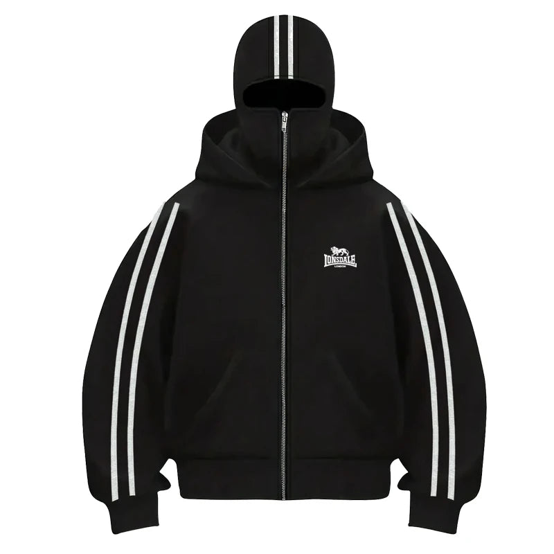 Balaclava double hooded sweatshirt