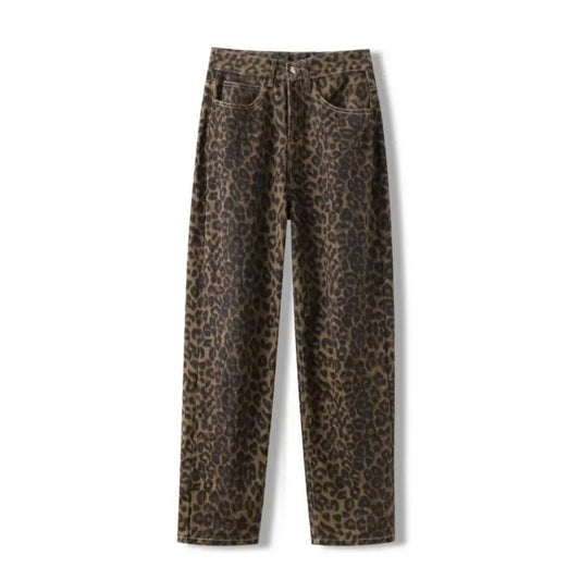 Leopard jeans