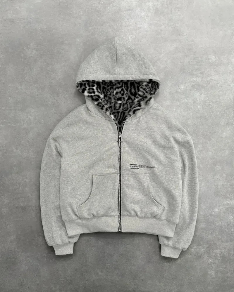 Two-sided Leopard Hoodie