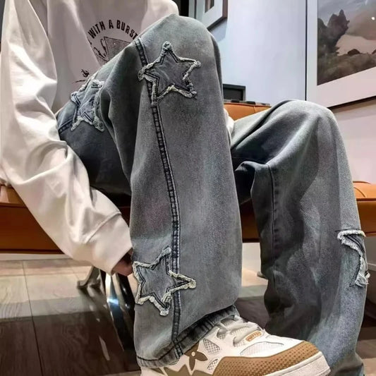 Star Embroidery Jeans