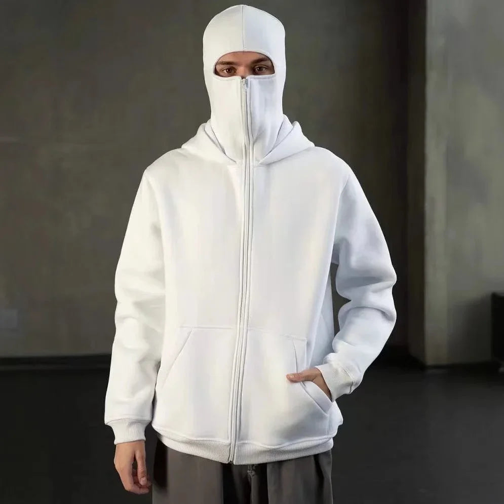 Balaclava double hooded sweatshirt