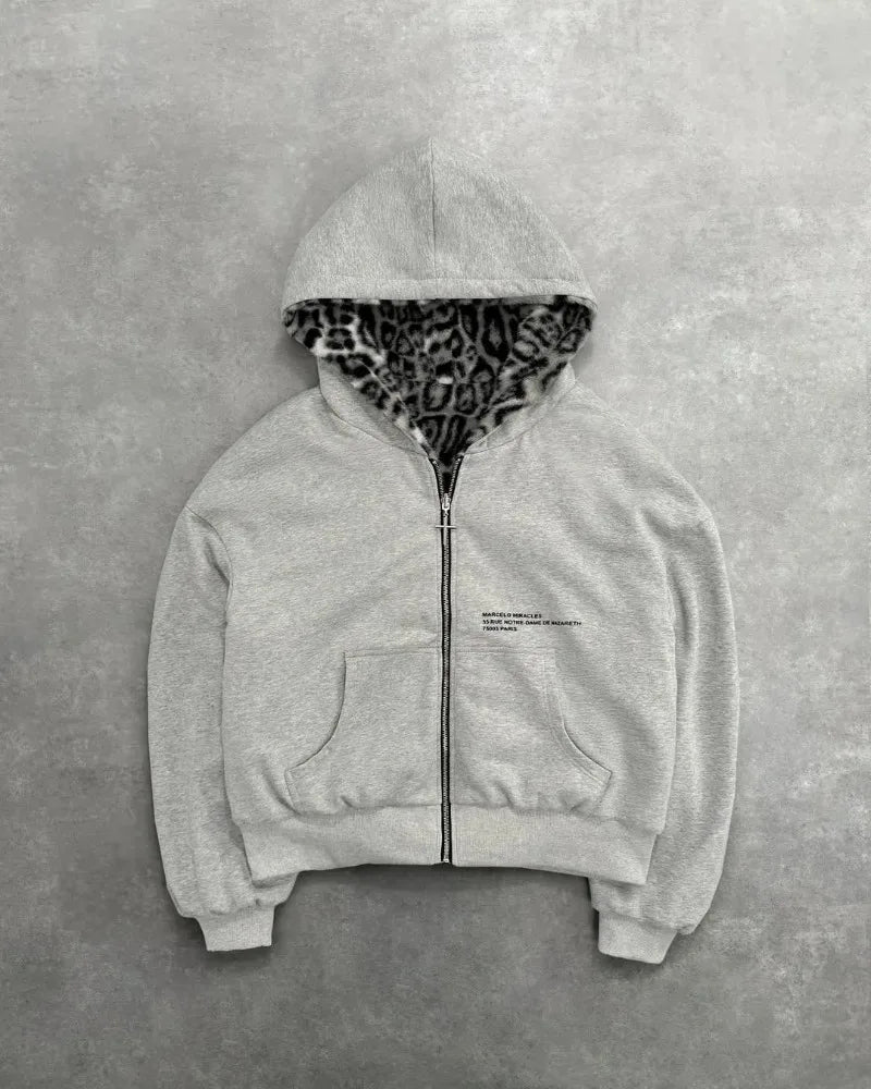 Two-sided Leopard Hoodie