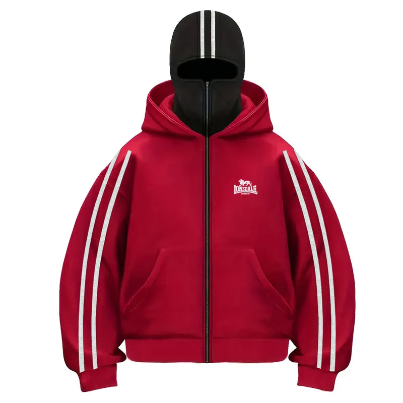 Balaclava double hooded sweatshirt